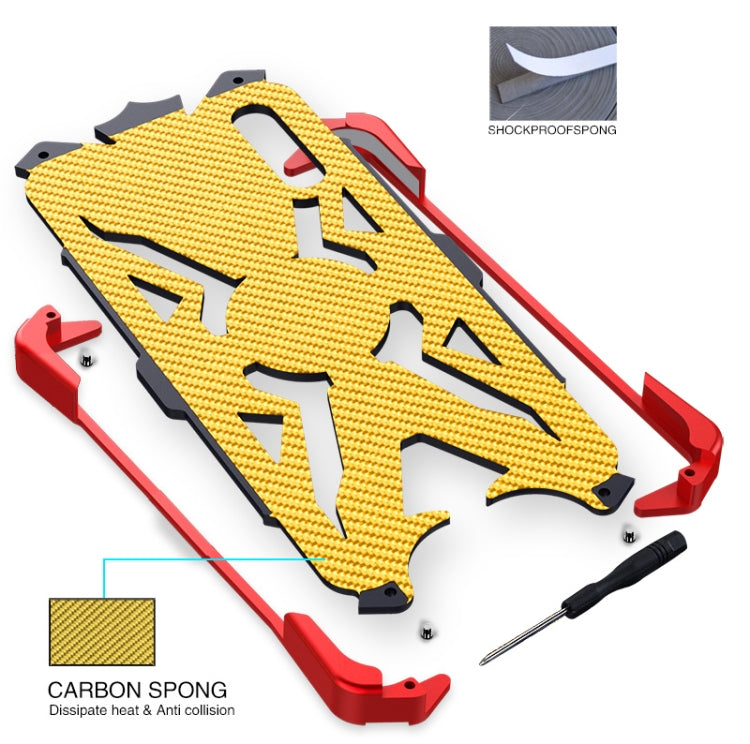 For Vivo U3 Hammer II Shockproof Metal Protective Case(Black Red)