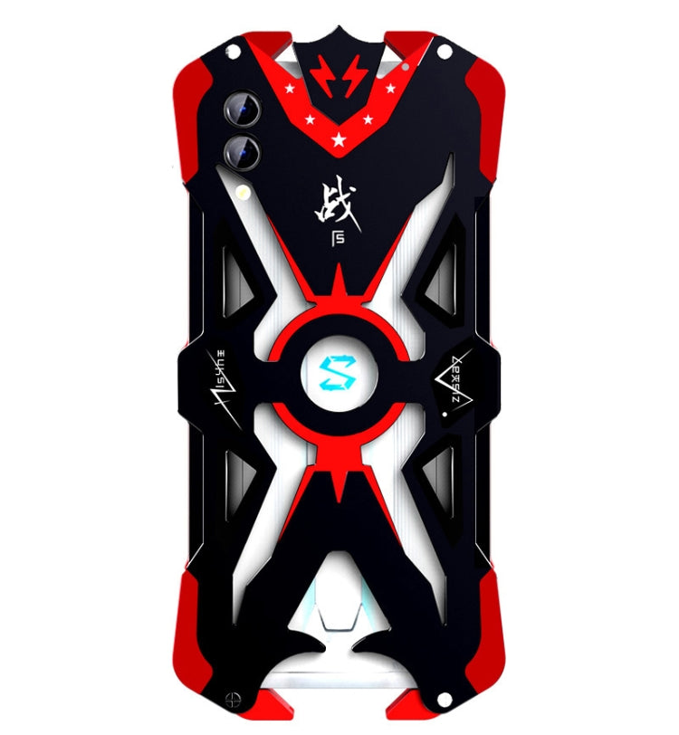 For Xiaomi Black Shark 2 / Black Shark 2 Pro Hammer II Shockproof Metal Protective Case(Black Red)