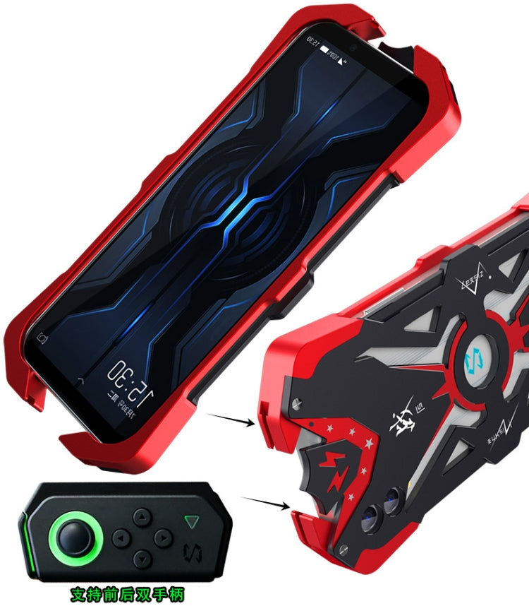 For Xiaomi Black Shark 2 / Black Shark 2 Pro Hammer II Shockproof Metal Protective Case(Black Red)