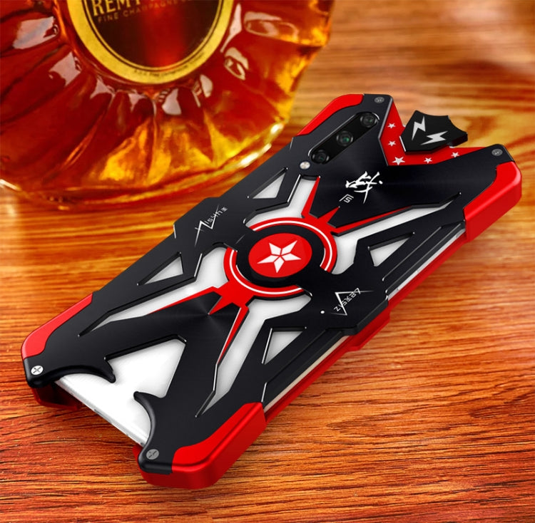 For Huawei Honor Play 3 Hammer II Shockproof Metal Protective Case(Black Red)