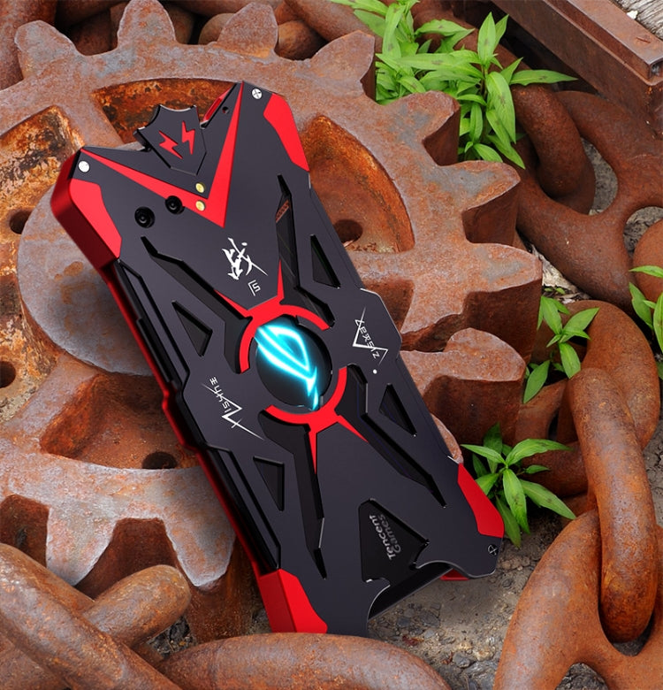 For Asus ROG Phone II Hammer II Shockproof Metal Protective Case(Black Red)