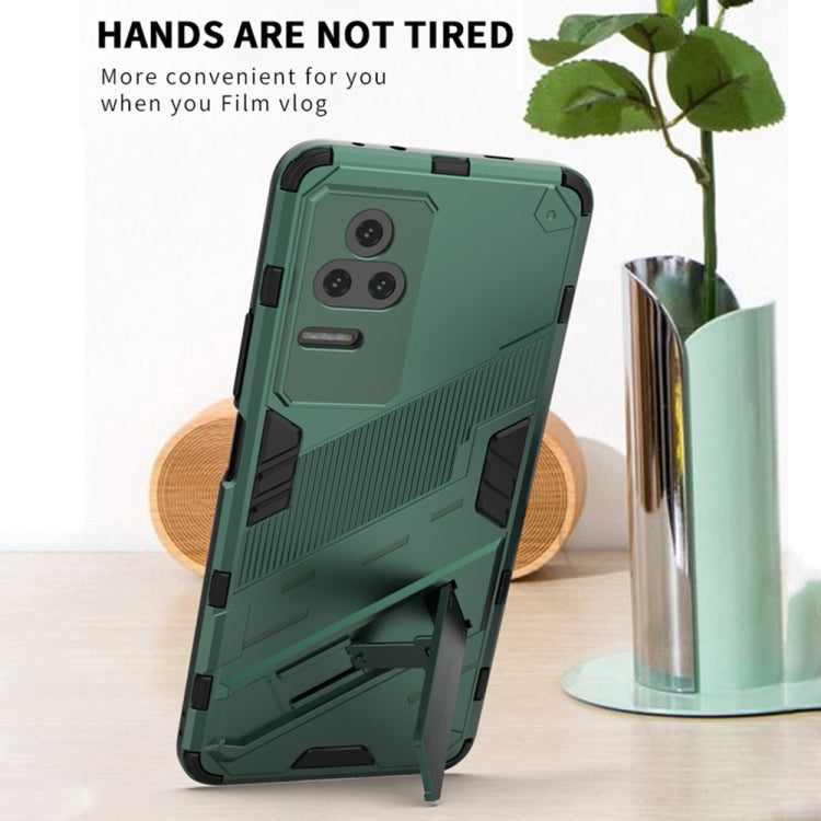 For Xiaomi Redmi K50 Pro Punk Armor 2 in 1 PC + TPU Shockproof Phone Case with Holder