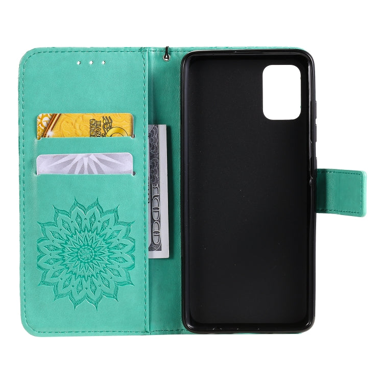 For Galaxy A51 Sun Print Horizontal Flip Protective Case with Holder & Card Slots & Wallet