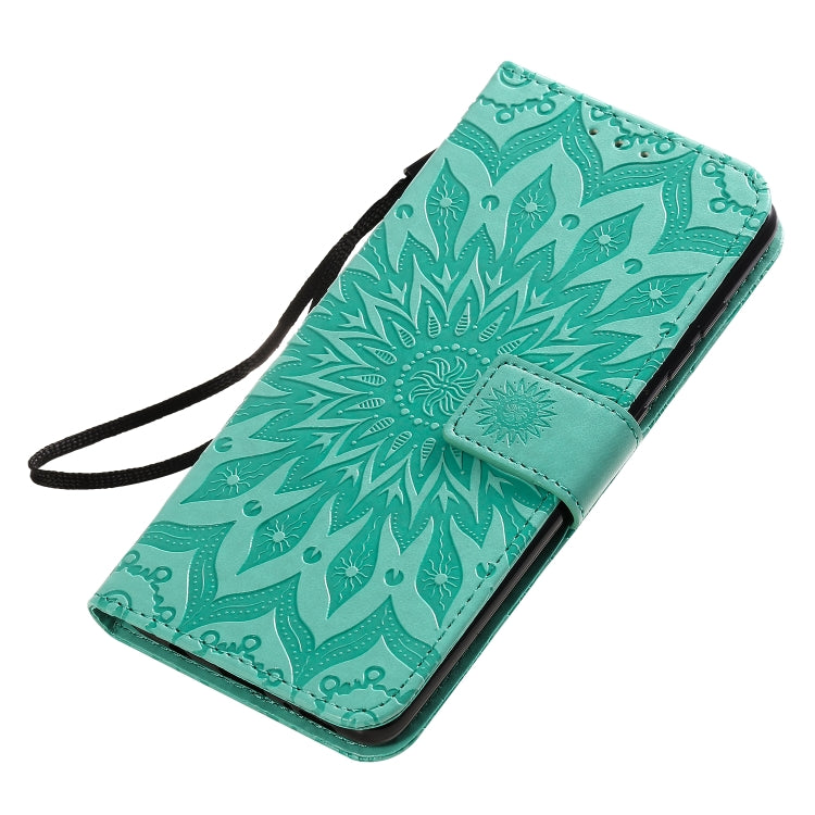 For Galaxy A51 Sun Print Horizontal Flip Protective Case with Holder & Card Slots & Wallet