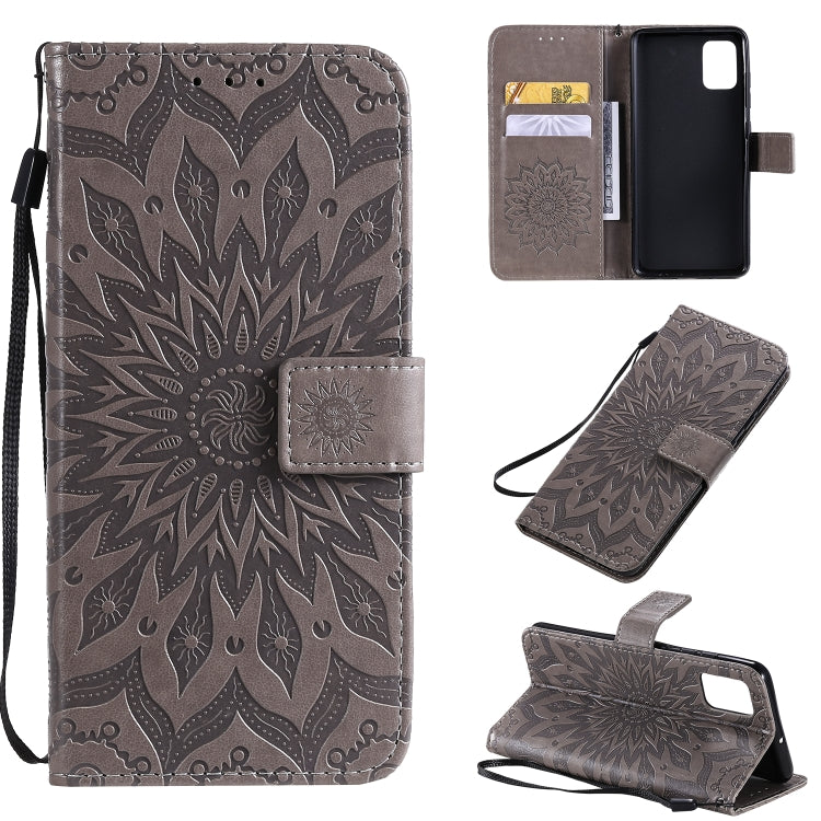 For Galaxy A51 Sun Print Horizontal Flip Protective Case with Holder & Card Slots & Wallet