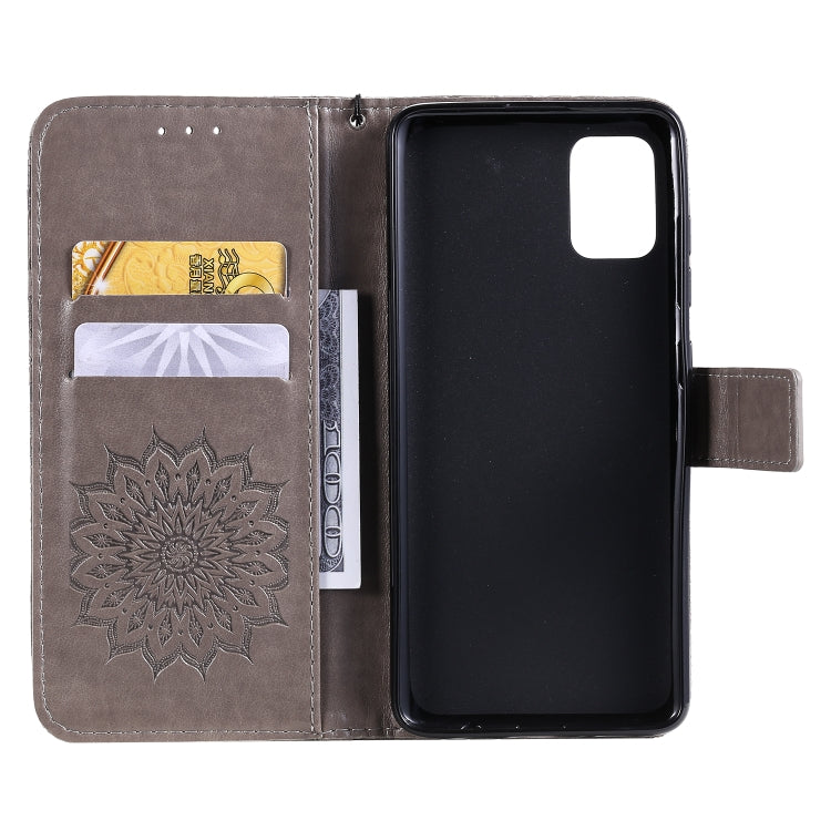 For Galaxy A51 Sun Print Horizontal Flip Protective Case with Holder & Card Slots & Wallet
