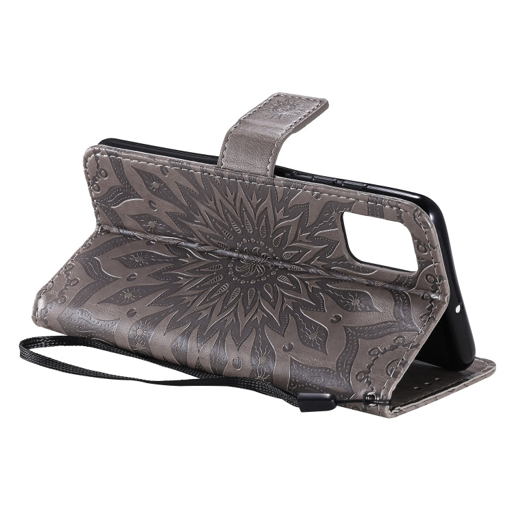 For Galaxy A51 Sun Print Horizontal Flip Protective Case with Holder & Card Slots & Wallet