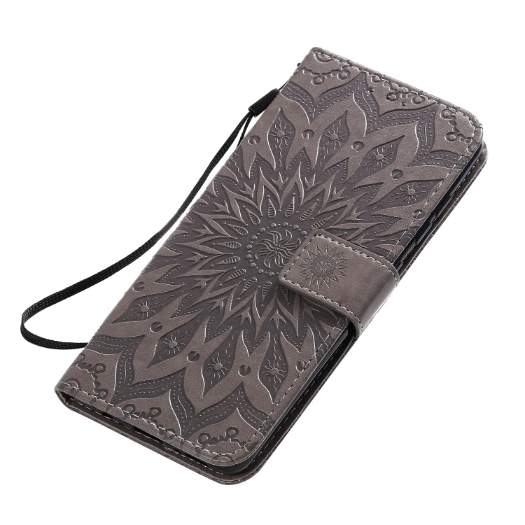 For Galaxy A51 Sun Print Horizontal Flip Protective Case with Holder & Card Slots & Wallet