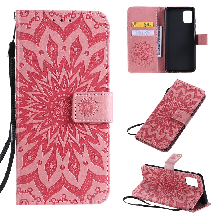 For Galaxy A51 Sun Print Horizontal Flip Protective Case with Holder & Card Slots & Wallet