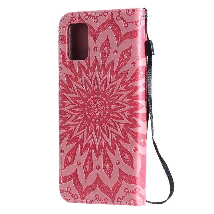 For Galaxy A51 Sun Print Horizontal Flip Protective Case with Holder & Card Slots & Wallet