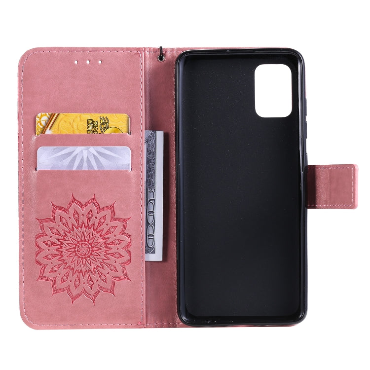 For Galaxy A51 Sun Print Horizontal Flip Protective Case with Holder & Card Slots & Wallet