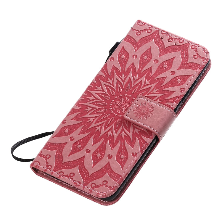 For Galaxy A51 Sun Print Horizontal Flip Protective Case with Holder & Card Slots & Wallet
