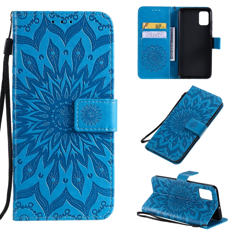 For Galaxy A51 Sun Print Horizontal Flip Protective Case with Holder & Card Slots & Wallet