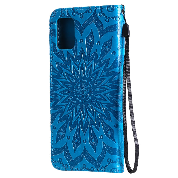 For Galaxy A51 Sun Print Horizontal Flip Protective Case with Holder & Card Slots & Wallet