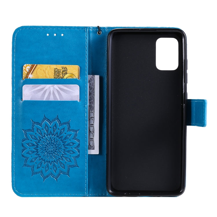 For Galaxy A51 Sun Print Horizontal Flip Protective Case with Holder & Card Slots & Wallet