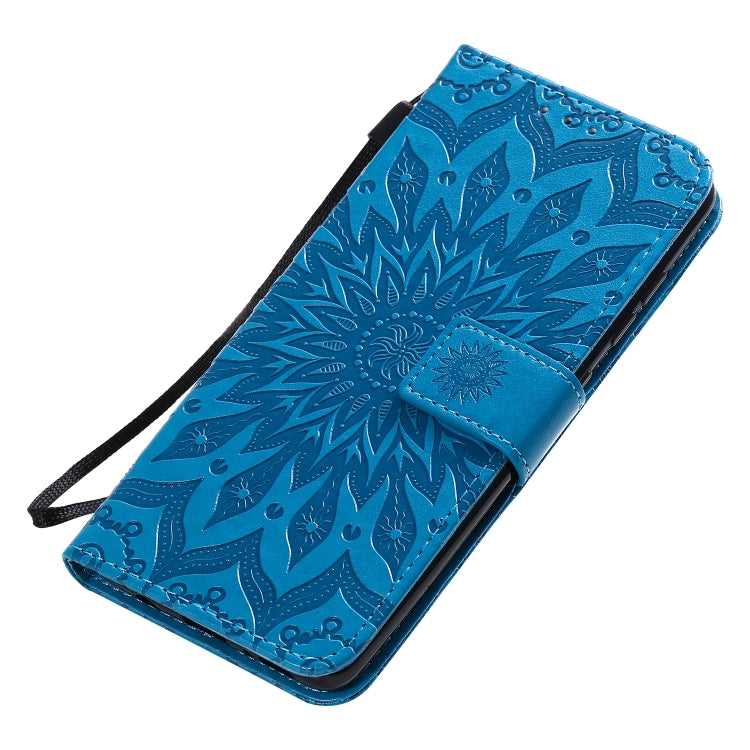 For Galaxy A51 Sun Print Horizontal Flip Protective Case with Holder & Card Slots & Wallet