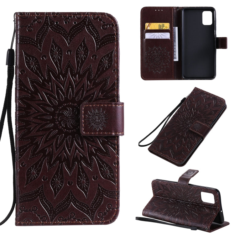 For Galaxy A51 Sun Print Horizontal Flip Protective Case with Holder & Card Slots & Wallet