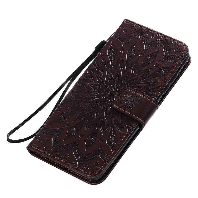For Galaxy A51 Sun Print Horizontal Flip Protective Case with Holder & Card Slots & Wallet