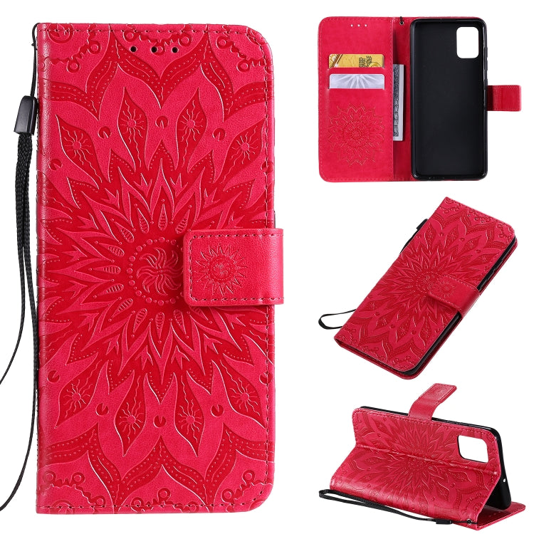 For Galaxy A51 Sun Print Horizontal Flip Protective Case with Holder & Card Slots & Wallet