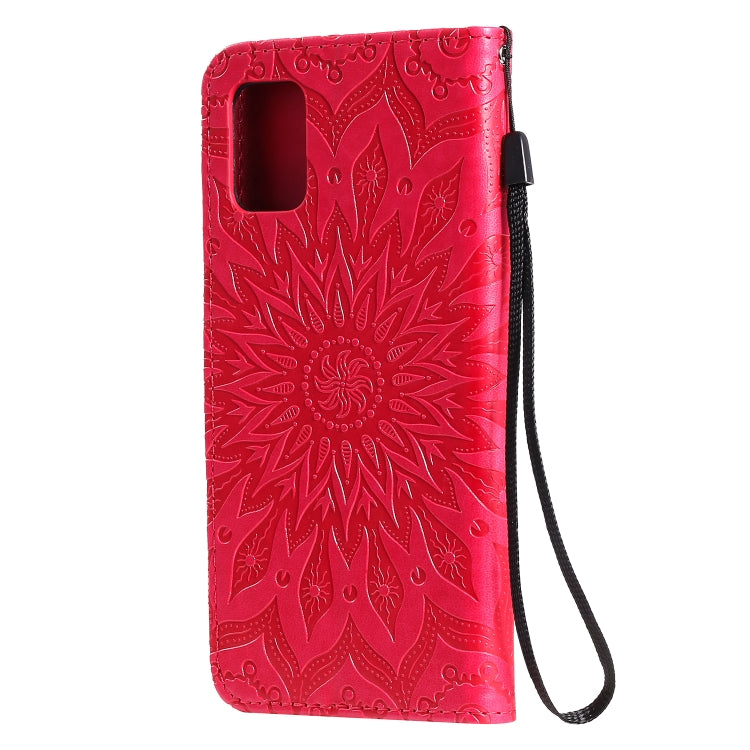 For Galaxy A51 Sun Print Horizontal Flip Protective Case with Holder & Card Slots & Wallet