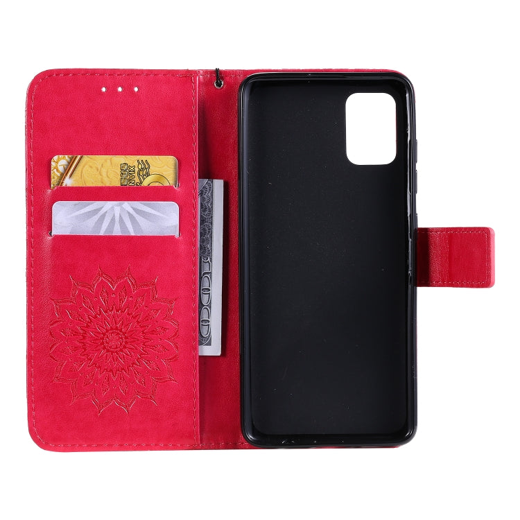 For Galaxy A51 Sun Print Horizontal Flip Protective Case with Holder & Card Slots & Wallet