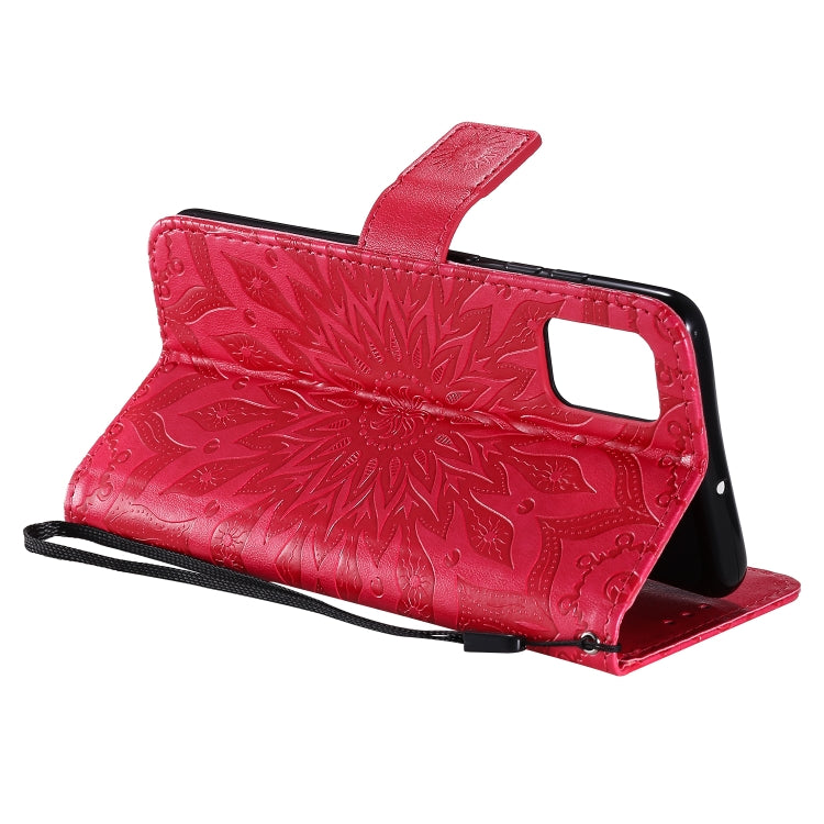 For Galaxy A51 Sun Print Horizontal Flip Protective Case with Holder & Card Slots & Wallet
