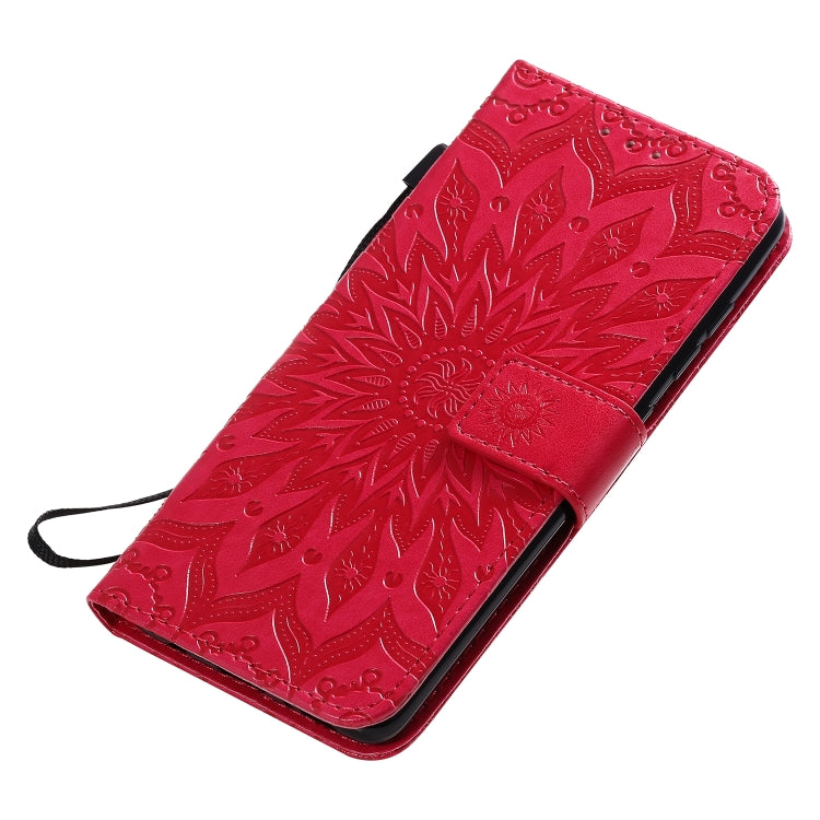 For Galaxy A51 Sun Print Horizontal Flip Protective Case with Holder & Card Slots & Wallet