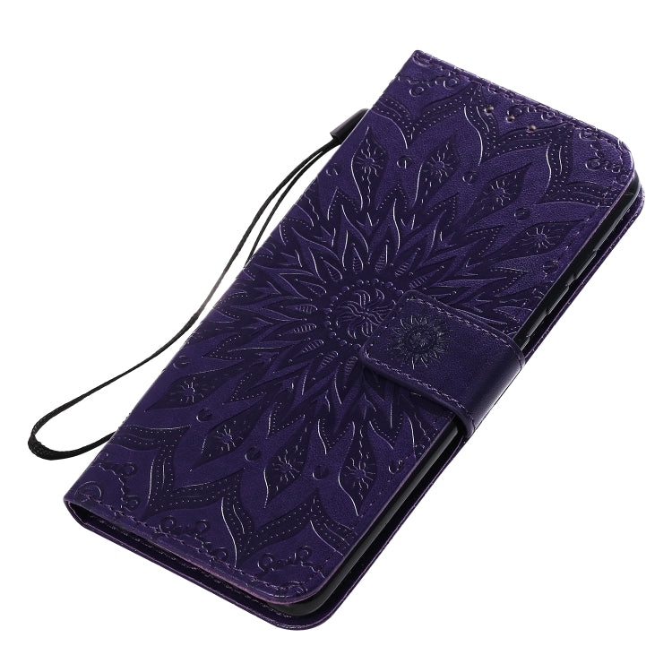 For Galaxy A51 Sun Print Horizontal Flip Protective Case with Holder & Card Slots & Wallet