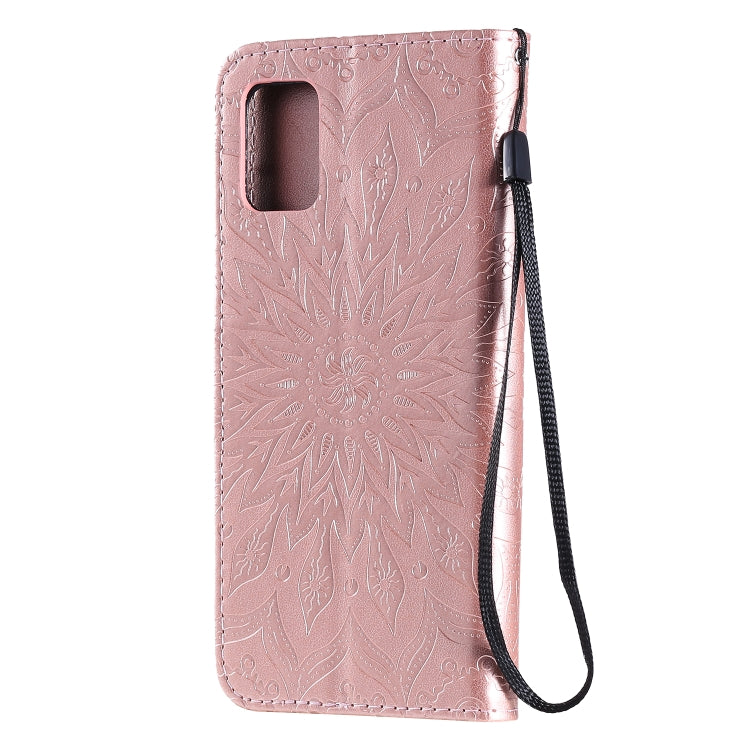 For Galaxy A51 Sun Print Horizontal Flip Protective Case with Holder & Card Slots & Wallet
