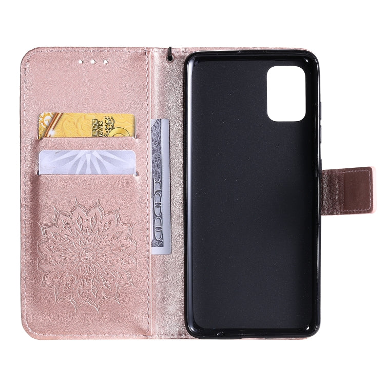 For Galaxy A51 Sun Print Horizontal Flip Protective Case with Holder & Card Slots & Wallet