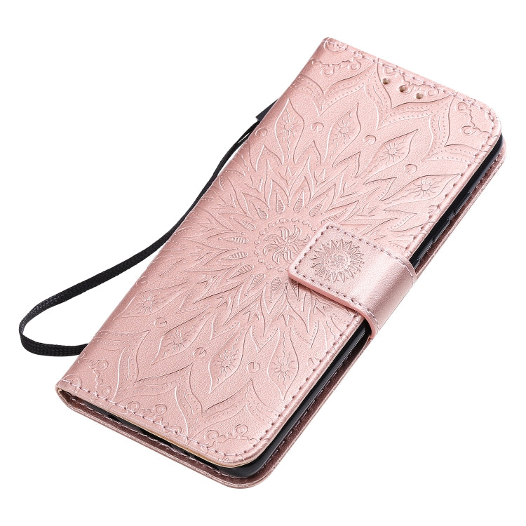 For Galaxy A51 Sun Print Horizontal Flip Protective Case with Holder & Card Slots & Wallet