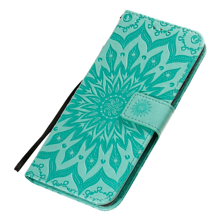 For Galaxy A71 Sun Print Horizontal Flip Protective Case with Holder & Card Slots & Wallet