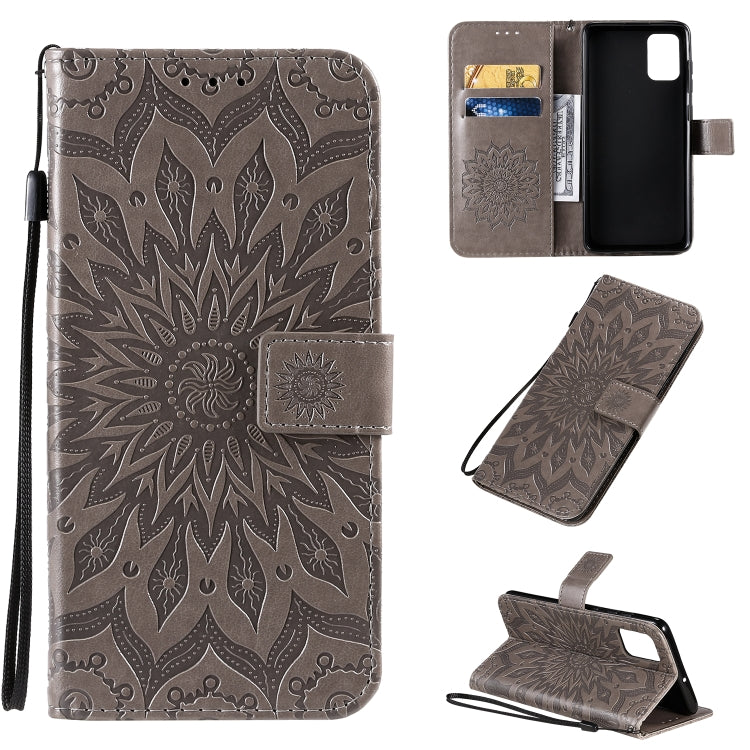 For Galaxy A71 Sun Print Horizontal Flip Protective Case with Holder & Card Slots & Wallet