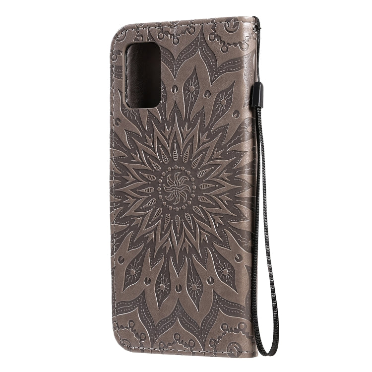 For Galaxy A71 Sun Print Horizontal Flip Protective Case with Holder & Card Slots & Wallet