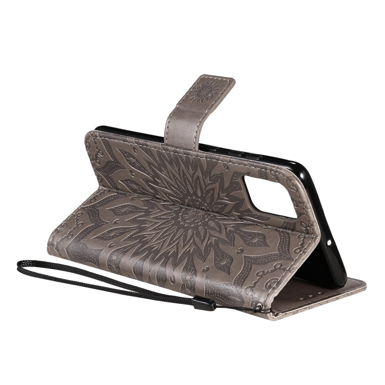For Galaxy A71 Sun Print Horizontal Flip Protective Case with Holder & Card Slots & Wallet