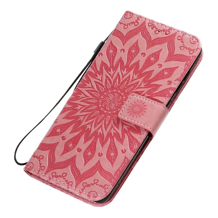 For Galaxy A71 Sun Print Horizontal Flip Protective Case with Holder & Card Slots & Wallet