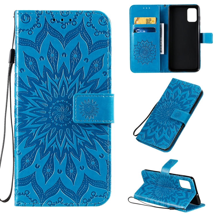 For Galaxy A71 Sun Print Horizontal Flip Protective Case with Holder & Card Slots & Wallet