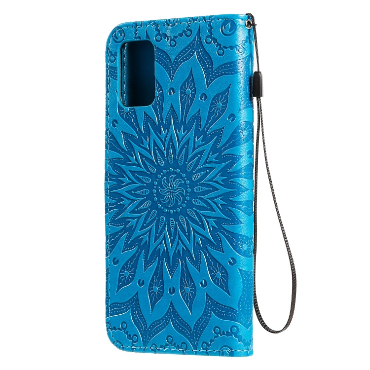 For Galaxy A71 Sun Print Horizontal Flip Protective Case with Holder & Card Slots & Wallet