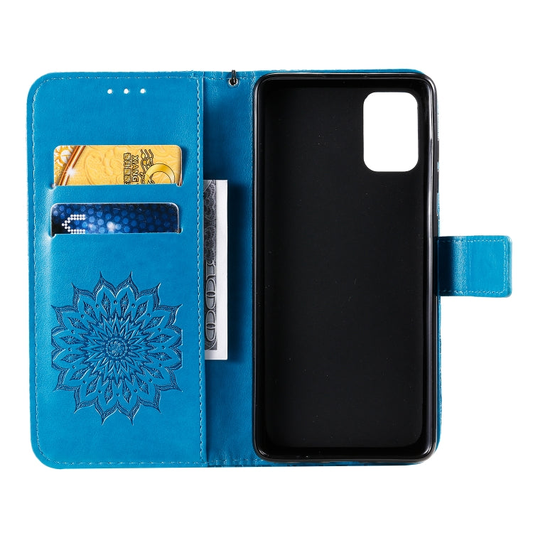 For Galaxy A71 Sun Print Horizontal Flip Protective Case with Holder & Card Slots & Wallet