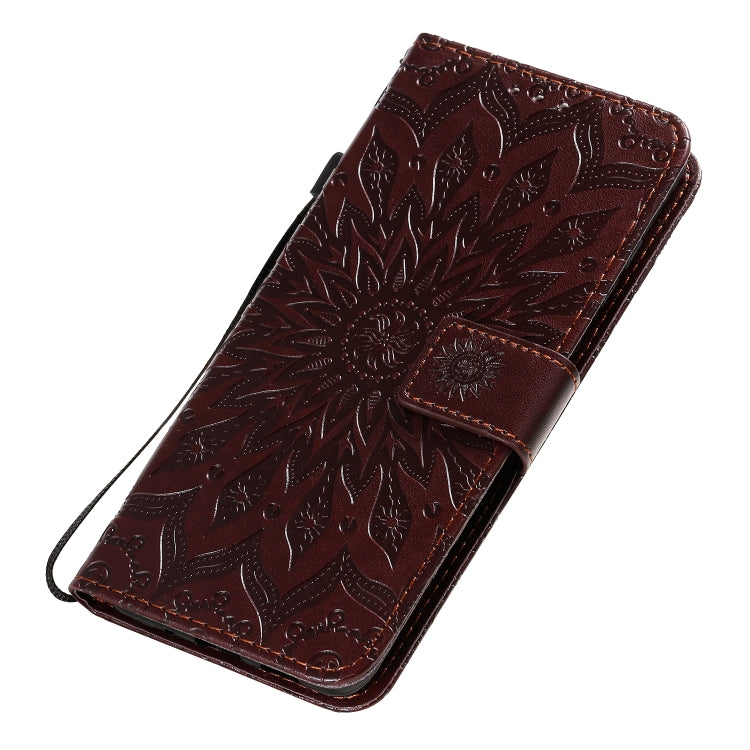 For Galaxy A71 Sun Print Horizontal Flip Protective Case with Holder & Card Slots & Wallet