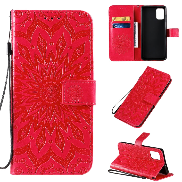 For Galaxy A71 Sun Print Horizontal Flip Protective Case with Holder & Card Slots & Wallet