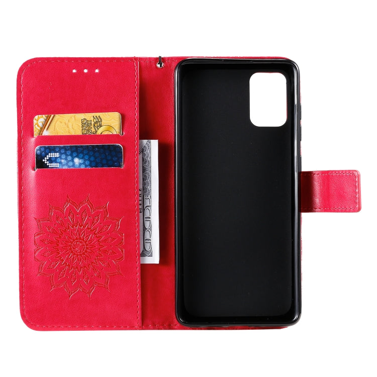 For Galaxy A71 Sun Print Horizontal Flip Protective Case with Holder & Card Slots & Wallet