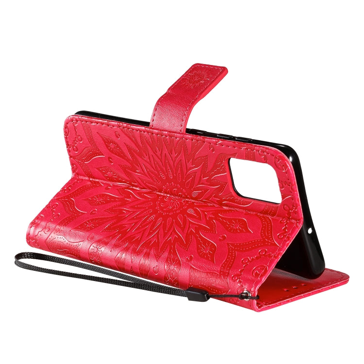 For Galaxy A71 Sun Print Horizontal Flip Protective Case with Holder & Card Slots & Wallet