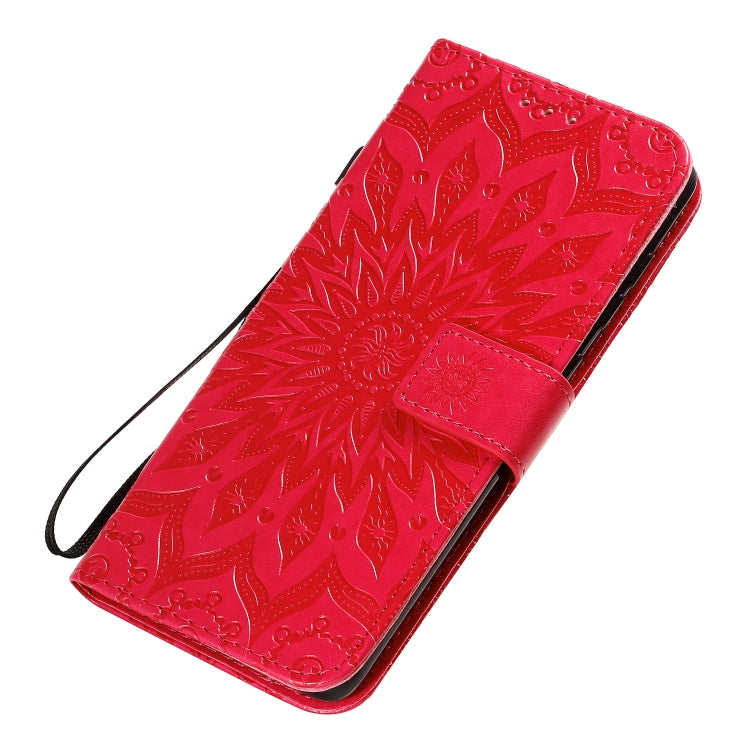 For Galaxy A71 Sun Print Horizontal Flip Protective Case with Holder & Card Slots & Wallet
