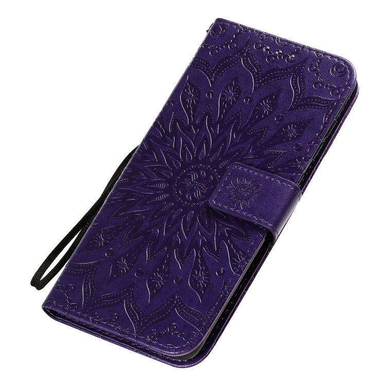 For Galaxy A71 Sun Print Horizontal Flip Protective Case with Holder & Card Slots & Wallet