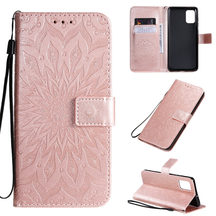 For Galaxy A71 Sun Print Horizontal Flip Protective Case with Holder & Card Slots & Wallet