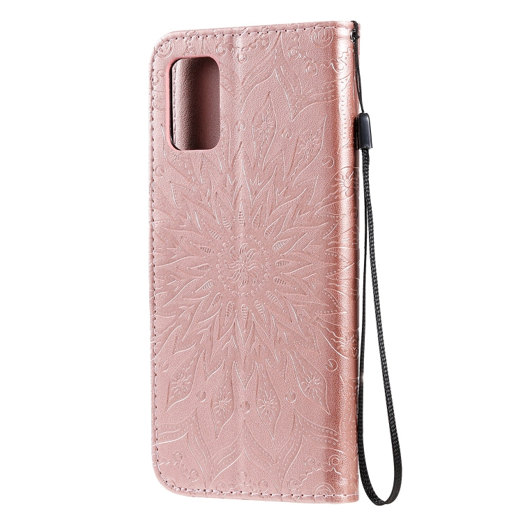 For Galaxy A71 Sun Print Horizontal Flip Protective Case with Holder & Card Slots & Wallet