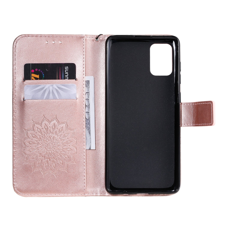 For Galaxy A71 Sun Print Horizontal Flip Protective Case with Holder & Card Slots & Wallet