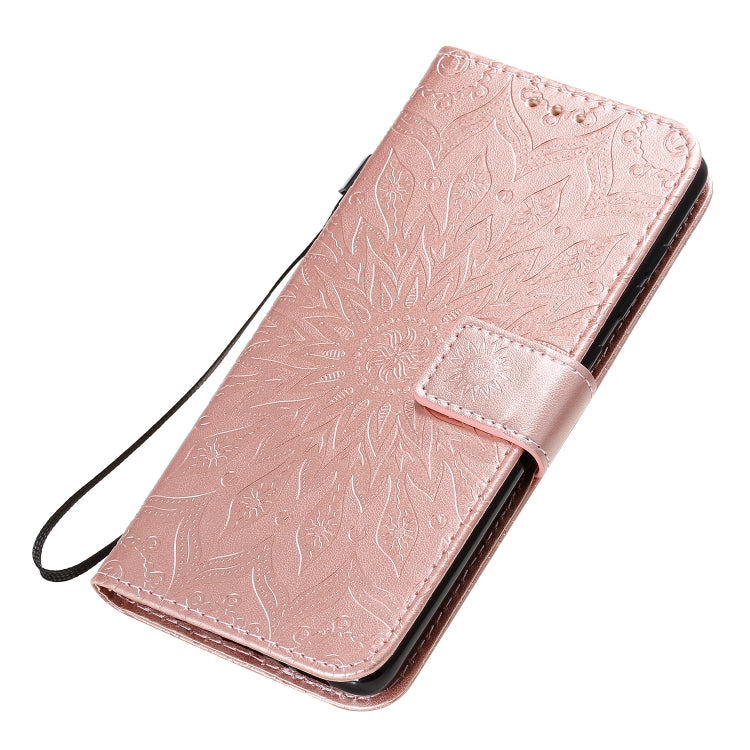 For Galaxy A71 Sun Print Horizontal Flip Protective Case with Holder & Card Slots & Wallet
