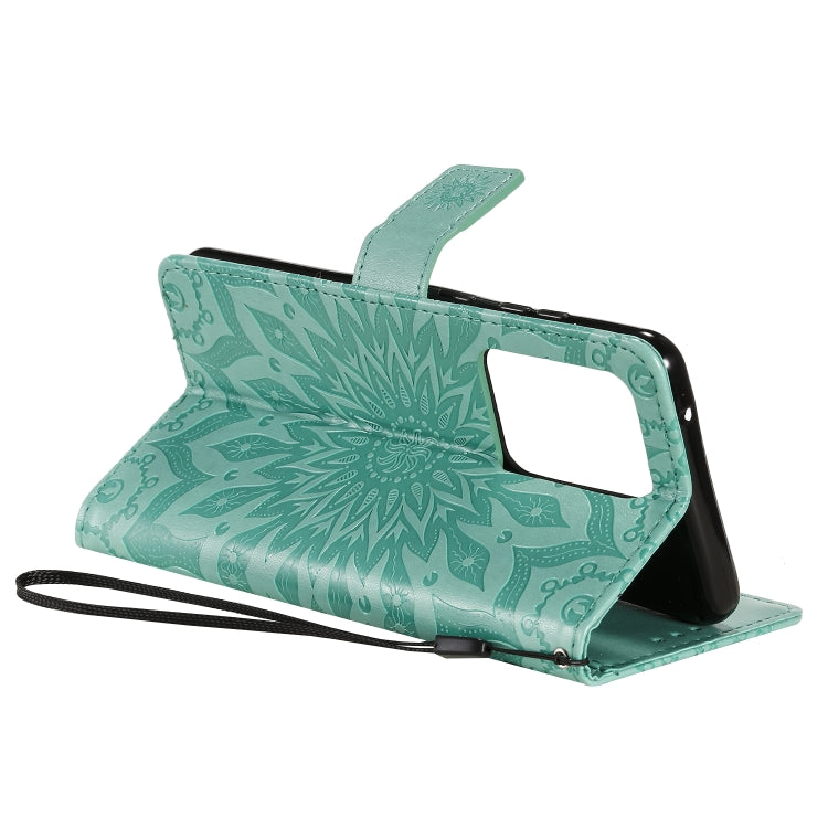 For Galaxy S20 Ultra Sun Print Horizontal Flip Protective Case with Holder & Card Slots & Wallet